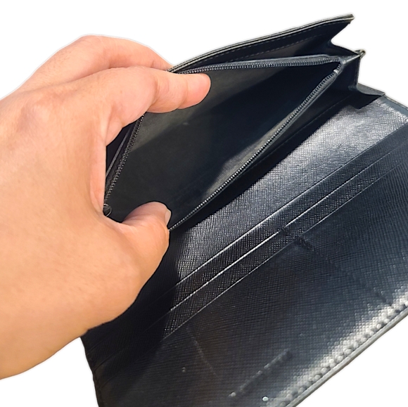 Prada Tessuto Authentic Black Nylon and Leather Long Wallet - Picture 13 of 16